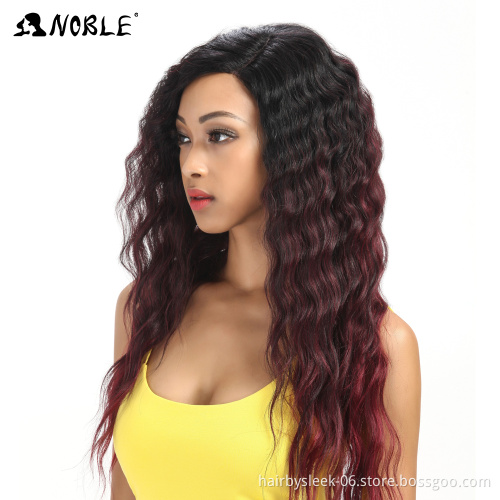 Noble gold synthetic hair high quality deep curly ombre color hair fashion lace front wig